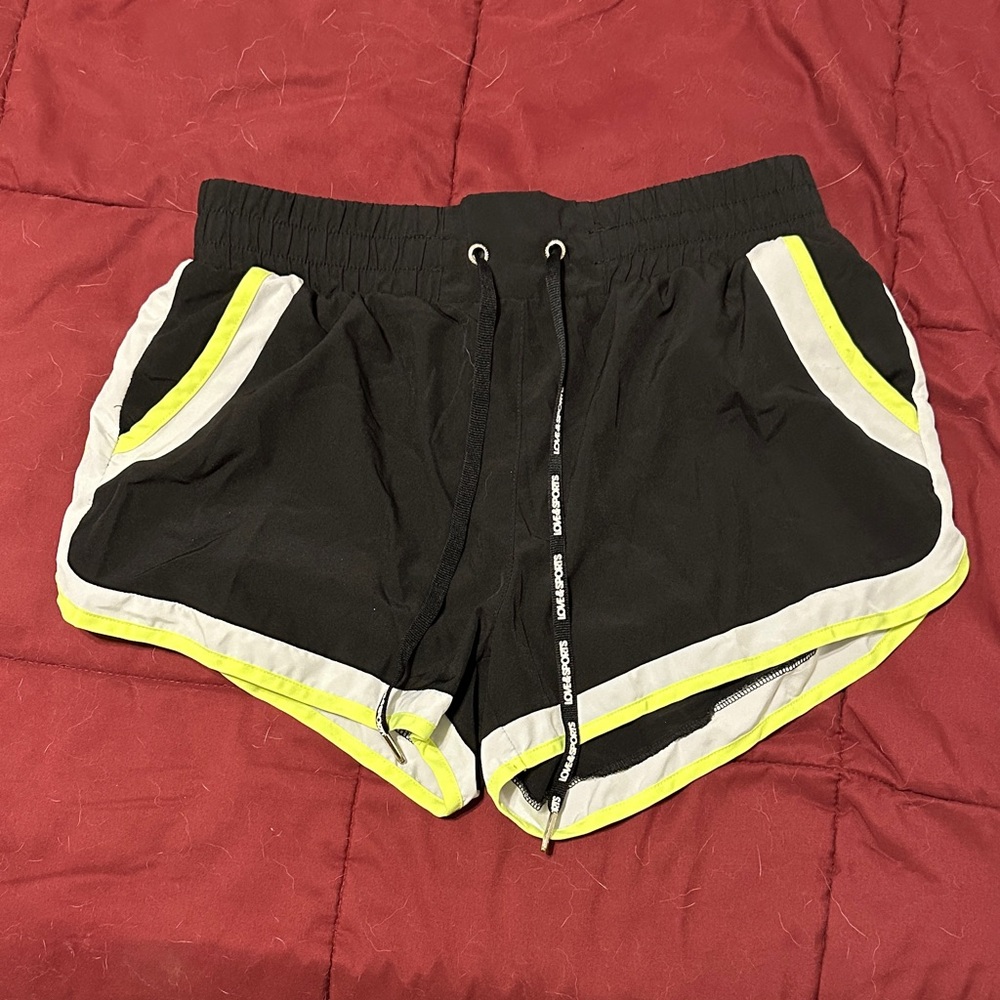 Black and Yellow Women's Shorts